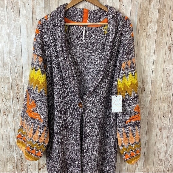 Free People Birds of a Feather Knit Boho Cardigan Size XS/S - Picture 6 of 15